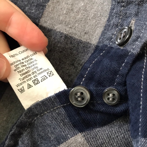 J. Crew perfect shirt in navy flannel small - Picture 5 of 6